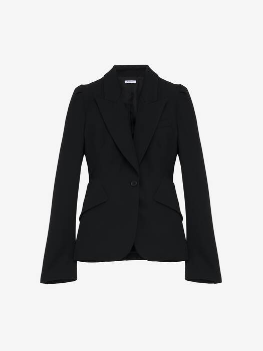 Women's Single-breasted Jacket in Black | Alexander McQueen US