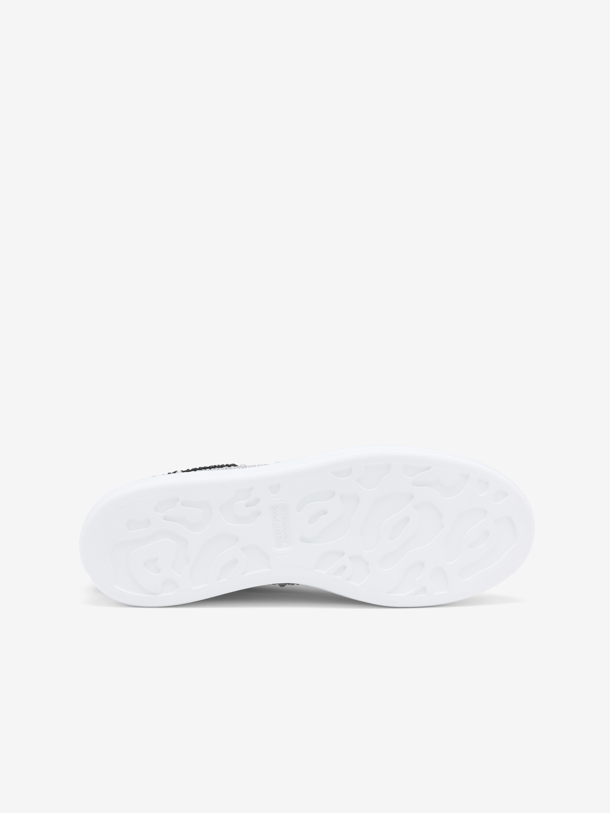 Mit Kristallen verzierte Oversized-Sneaker Damen für Weiß/Kristall in Ziegenleder | Alexander McQueen - image 4