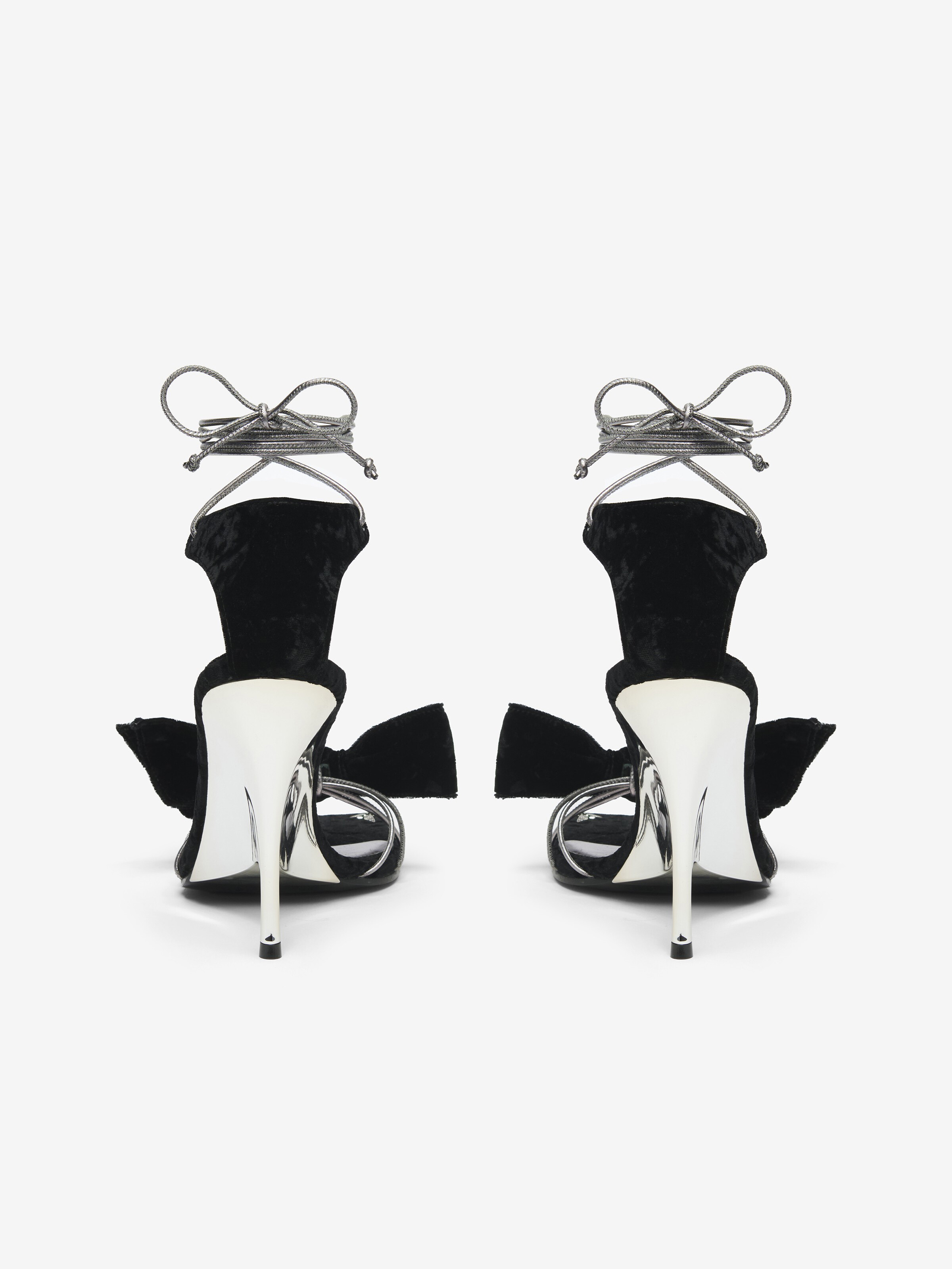Sandali Koko da Donna in Nero in 65% Viscosa, 35% Cupro | Alexander McQueen - image 4
