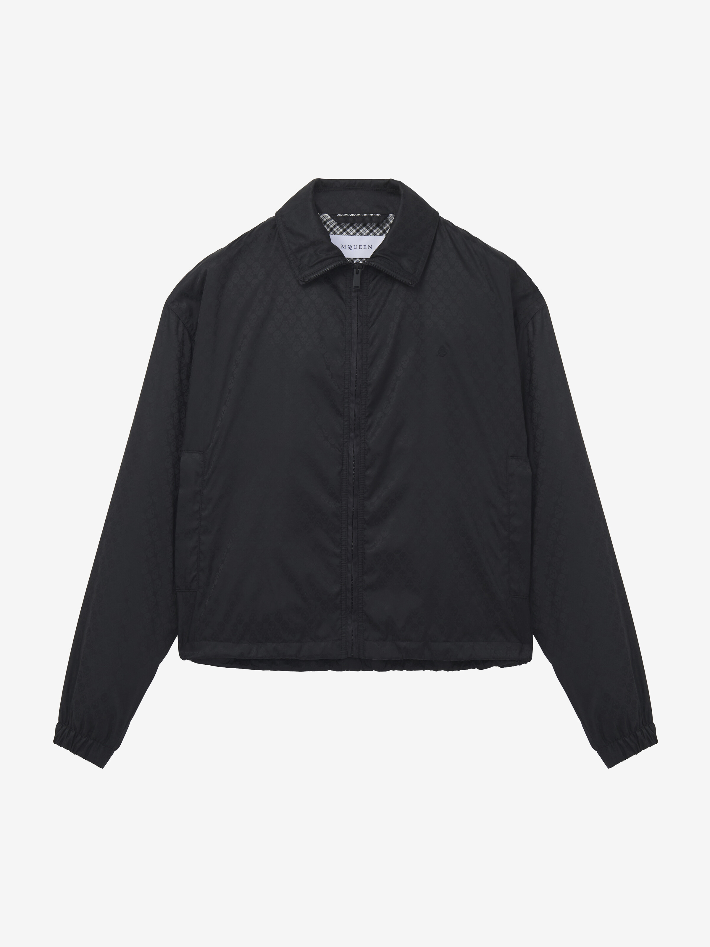 Dekonstruierte Jacke aus Skull-Jacquard für Herren in Schwarz in 100% Polyamid | Alexander McQueen - image 1