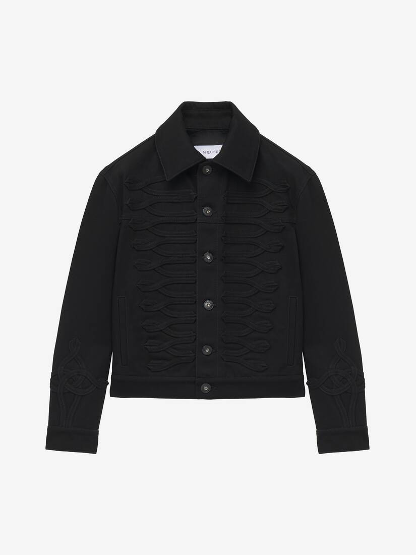 Frogging Detail Denim Jacket