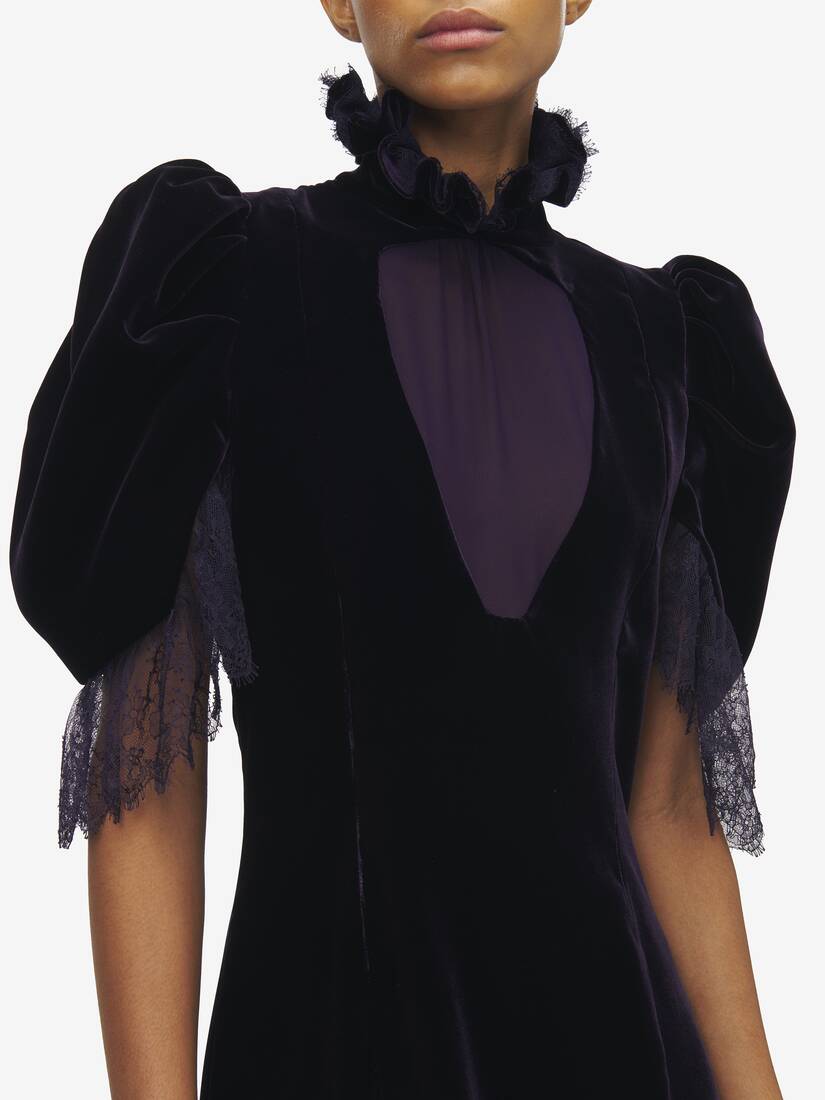 Fluid Velvet Evening Dress