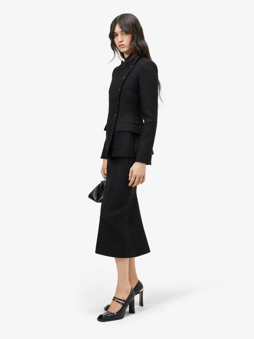 Light Tweed Single-breasted Jacket | Alexander McQueen - image 3