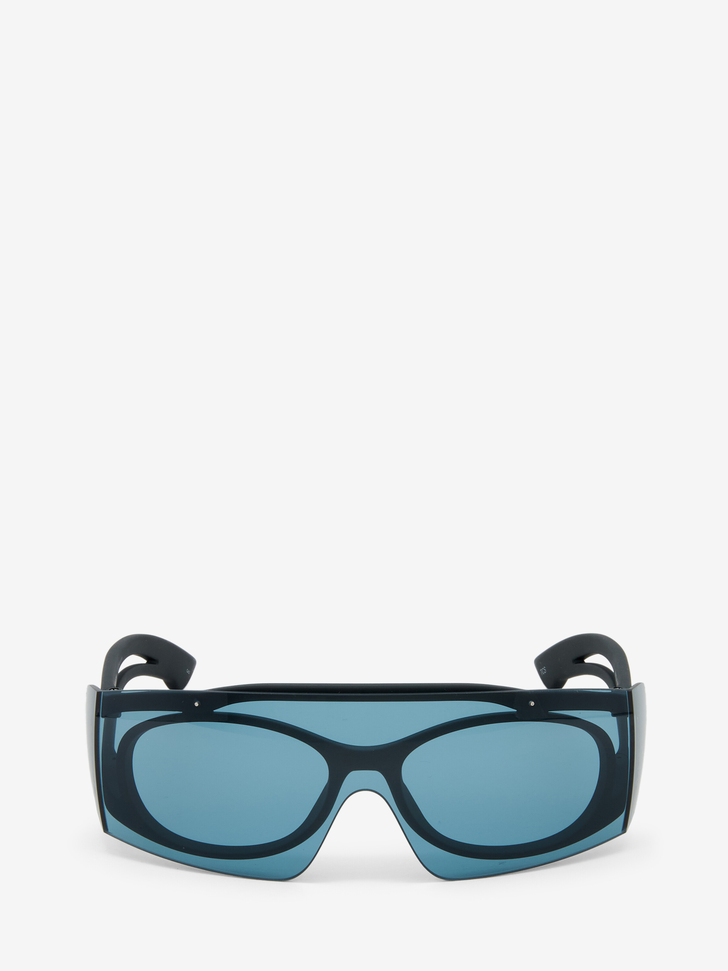 Zweifarbige Sonnenbrille in Schwarz/Blau in Bio Injection & Nylon Lens | Alexander McQueen - image 1