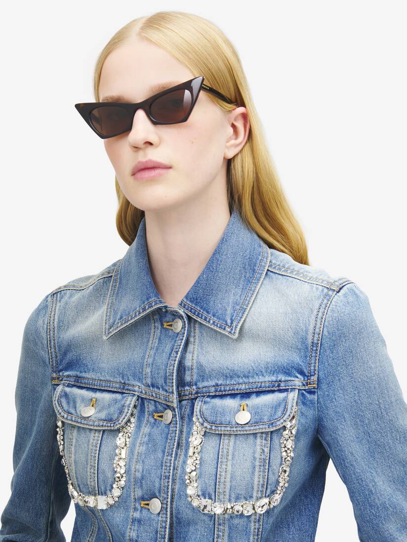 Spike Cat-eye Sunglasses | Alexander McQueen - image 2