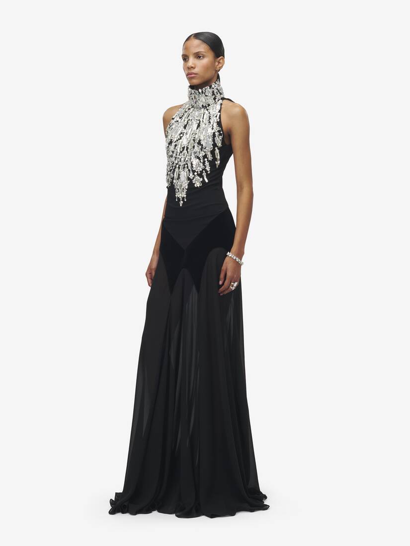 Crystal Mirror Embroidery Evening Dress | Alexander McQueen - image 3
