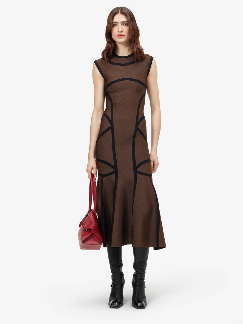 Anatomical Lines Knit Midi Dress | Alexander McQueen - image 2