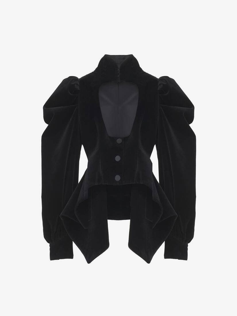 Samtjacke mit Einsätzen