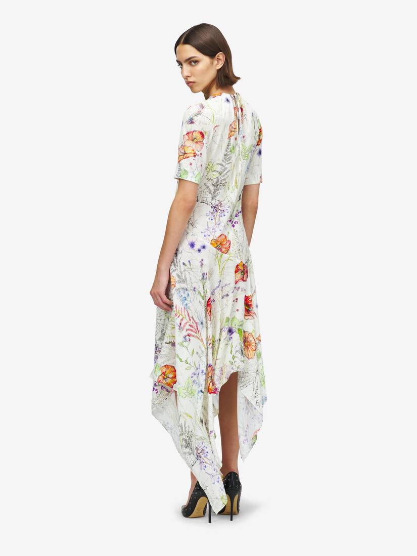 草甸花卉不对称连衣裙 | Alexander McQueen - image 4