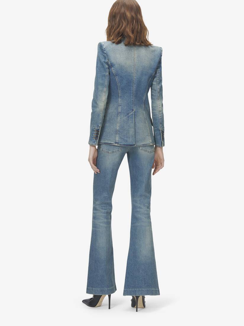 Stretch Denim Jacket | Alexander McQueen - image 4