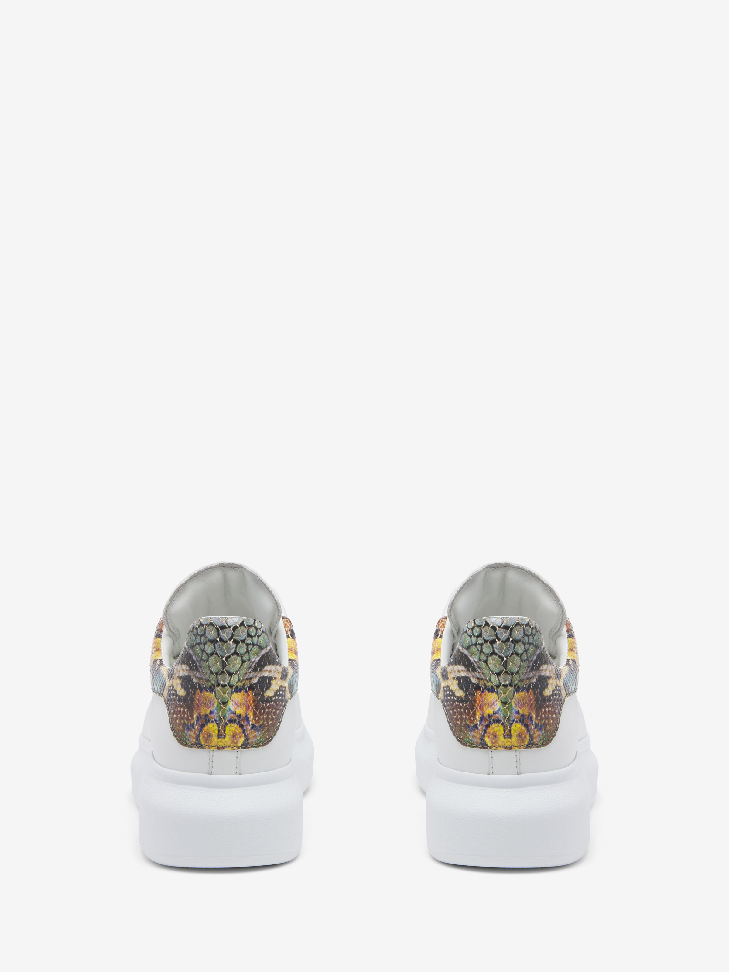 Women's Oversized Sneaker in White/Multicolour in Calf Leather | Alexander McQueen - image 4