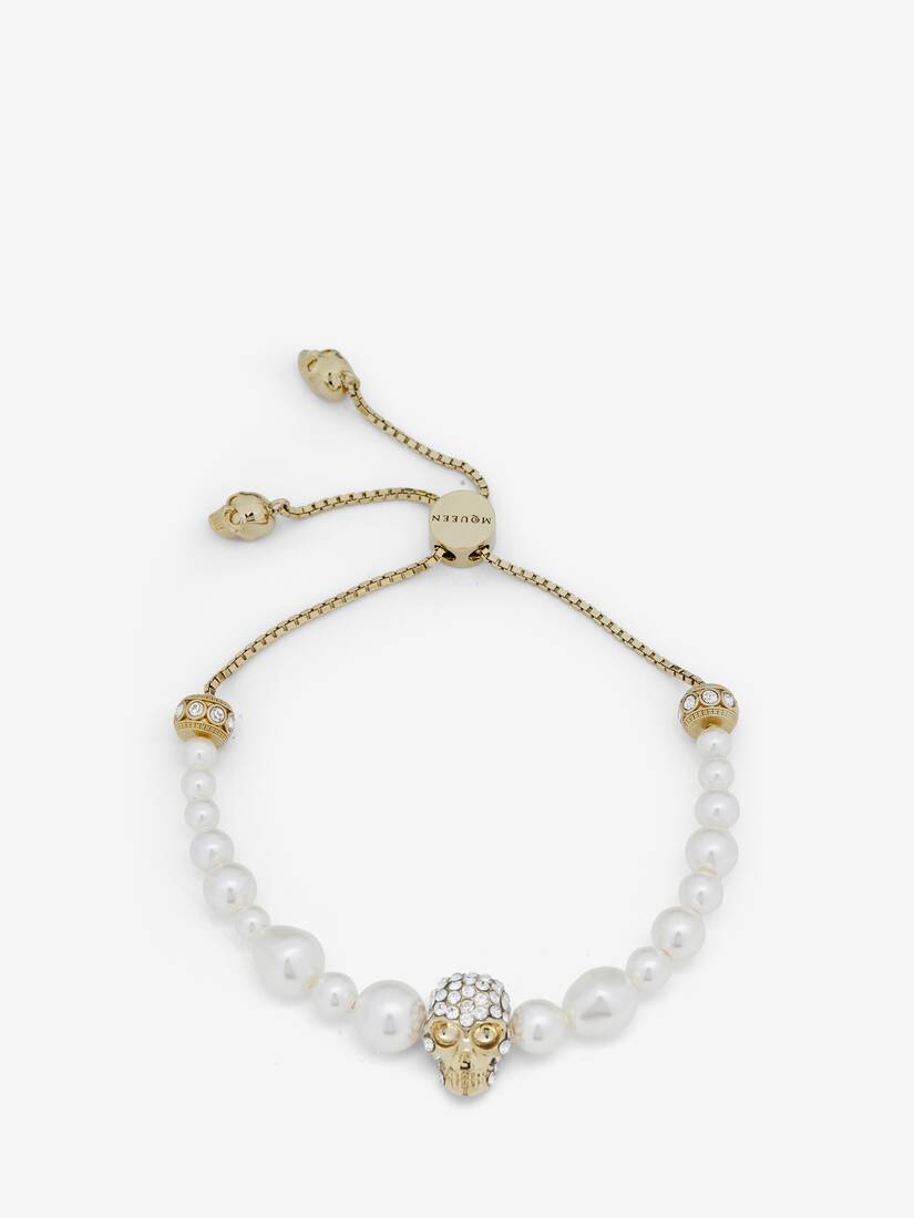 Skull and Pearl Friendship Bracelet