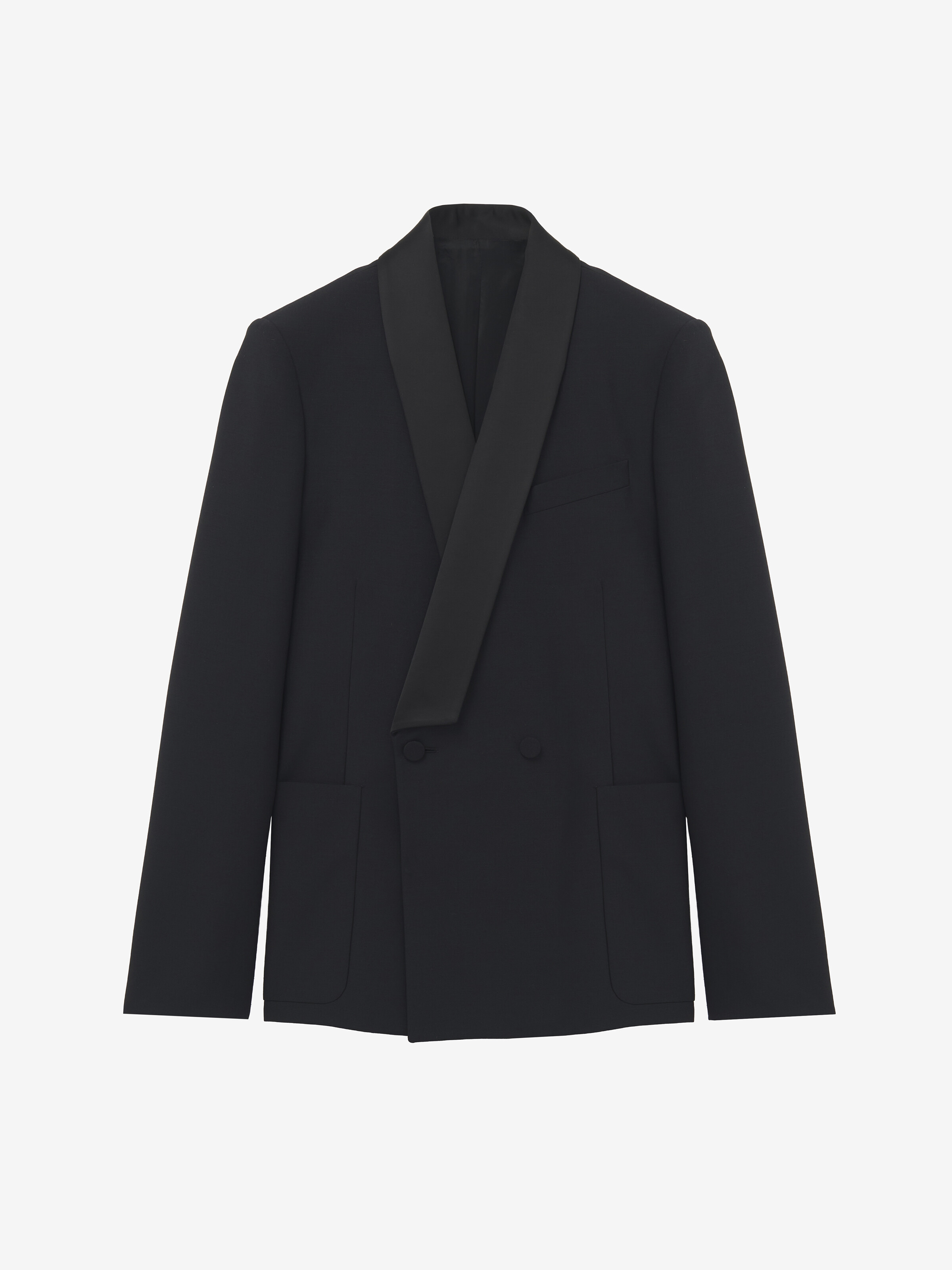 Veste de smoking à double boutonnage pour Homme en Noir in 75% Laine, 25% Mohair | Alexander McQueen - image 1