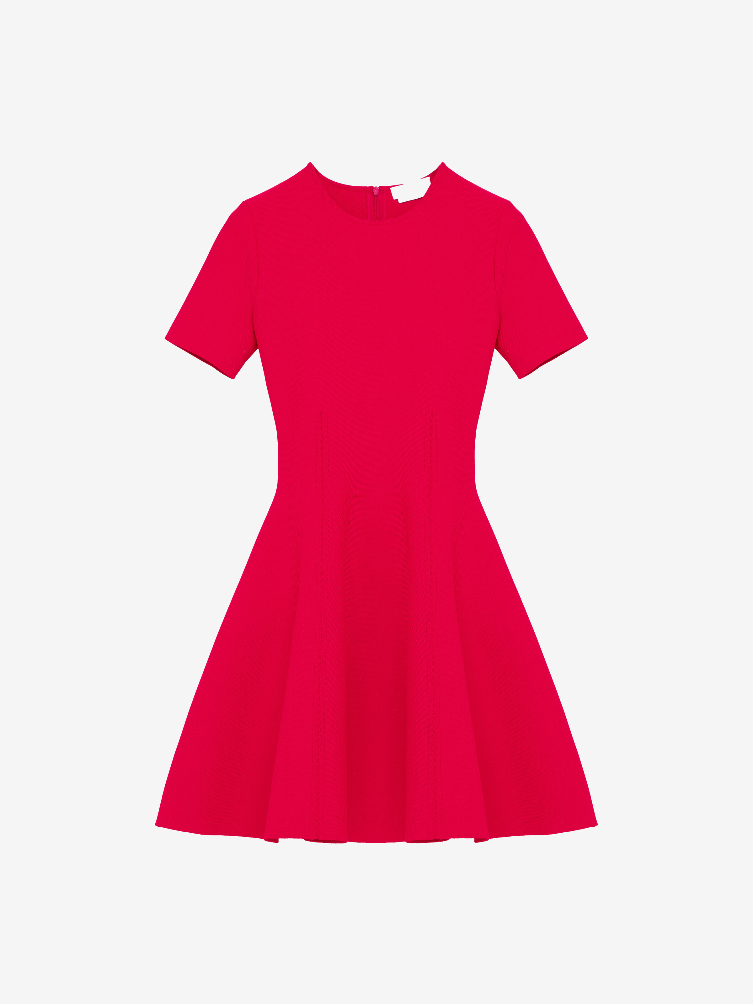 Women's Fit And Flare Mini Dress in Red in 76% Viscose, 16% Polyester, 6% Polyamid, 2% Elastan | Alexander McQueen - image 1