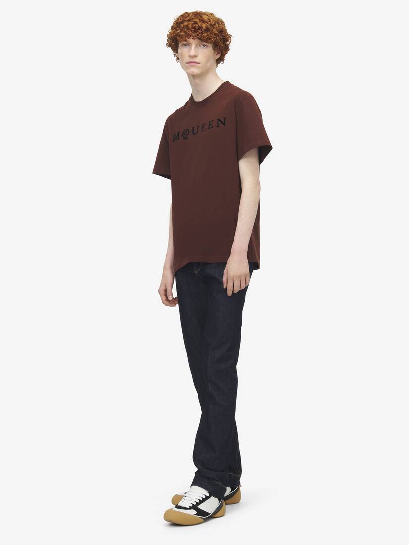 Flocked McQueen Logo T-shirt | Alexander McQueen - image 3