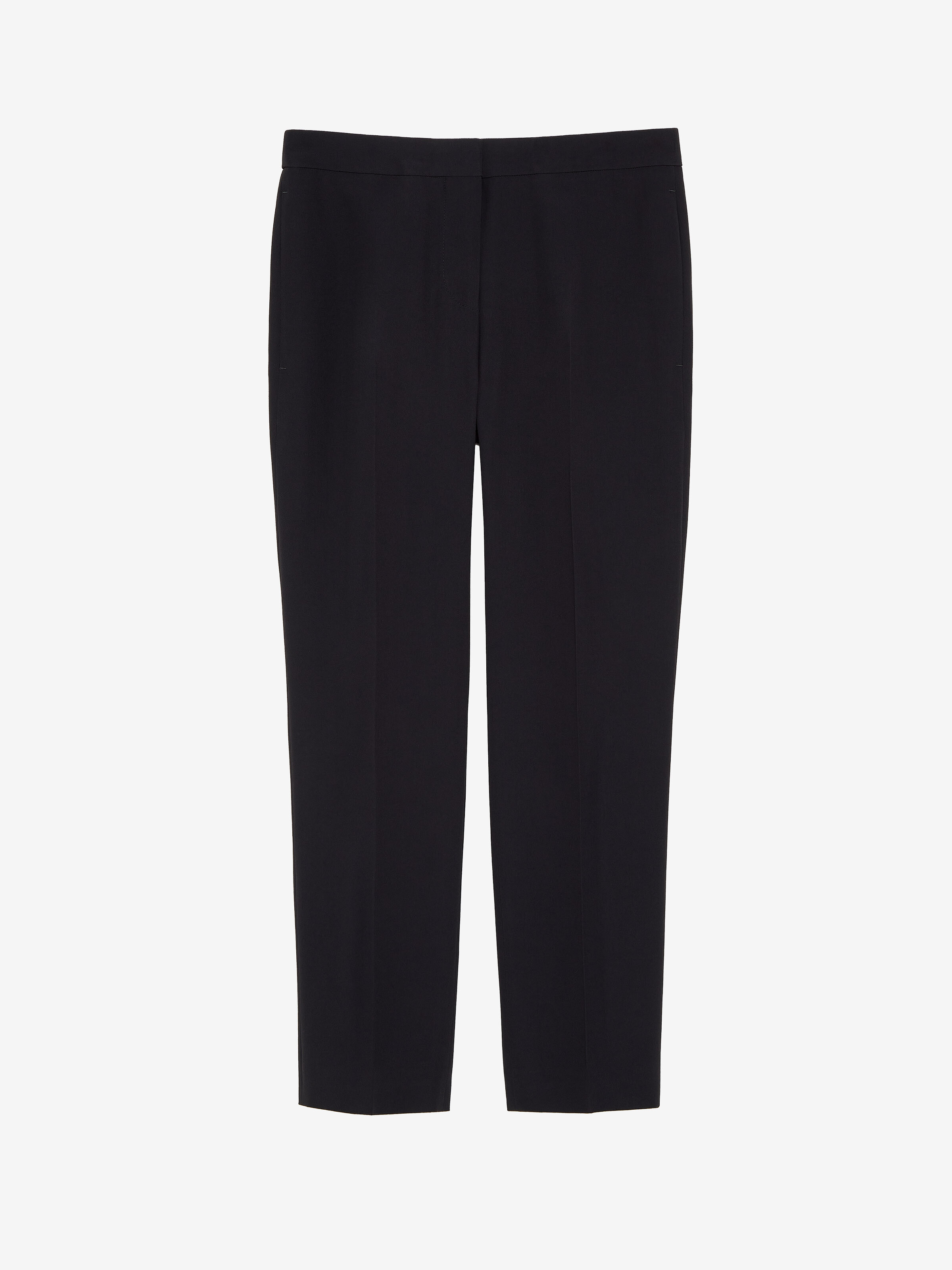 Pantalon cigarette, en crêpe feuille pour Femme en Noir in 52% Viscose, 48% Acetate | Alexander McQueen - image 1