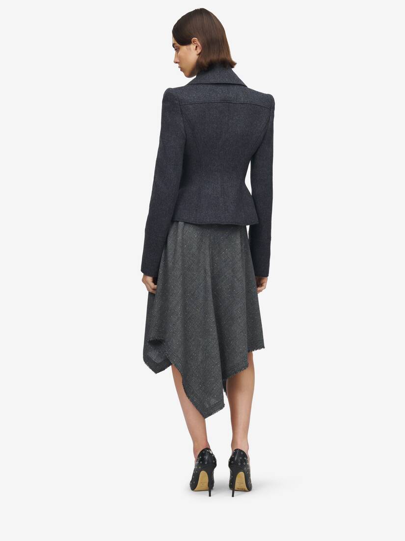 Manteau à double boutonnage en feutre de laine | Alexander McQueen - image 4