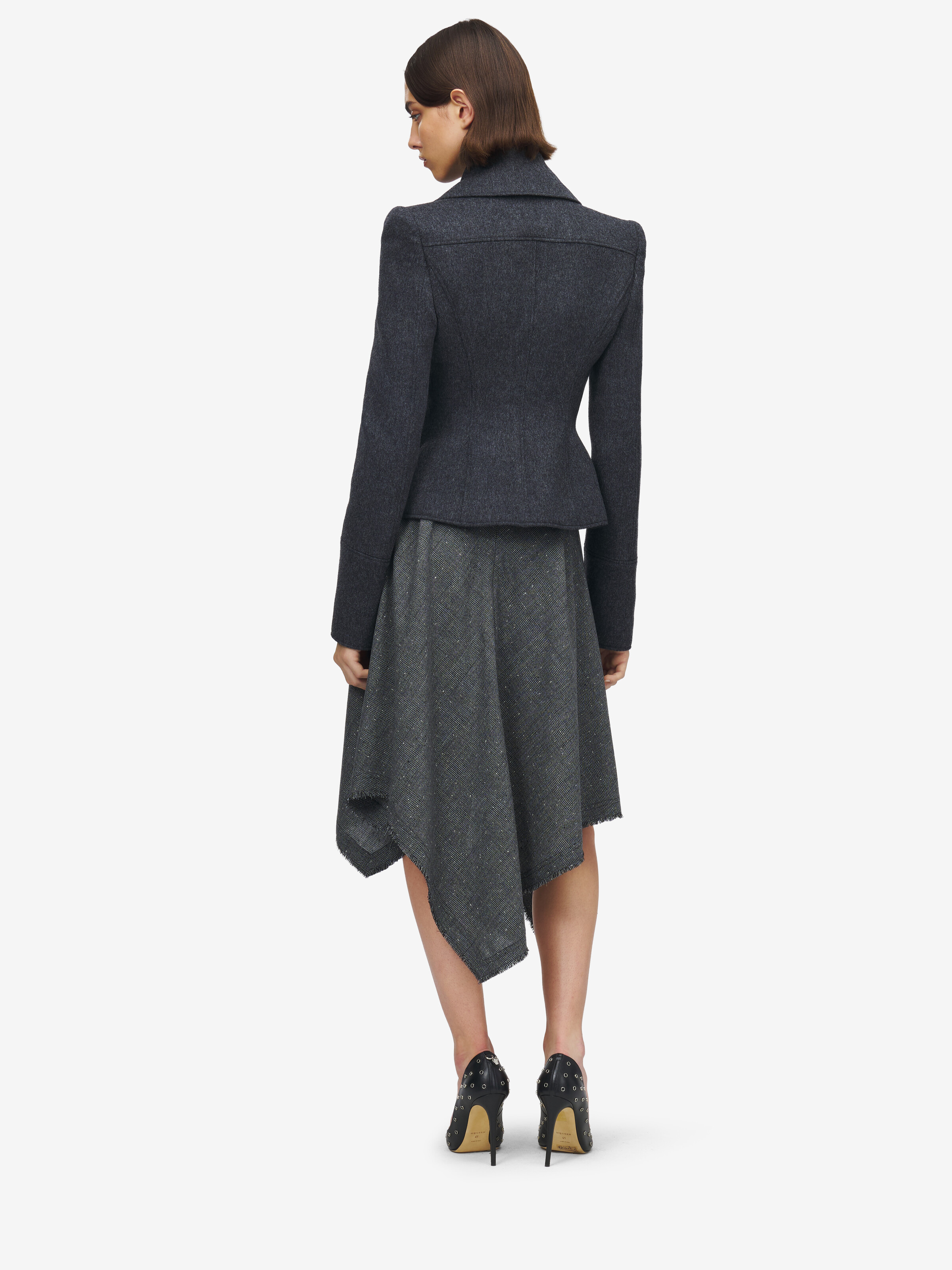 羊毛毡双排扣大衣 in 100% 羊毛 | Alexander McQueen - image 4