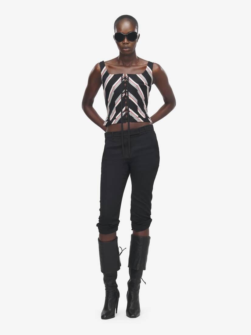 Top corset chevrons rayés | Alexander McQueen - image 2