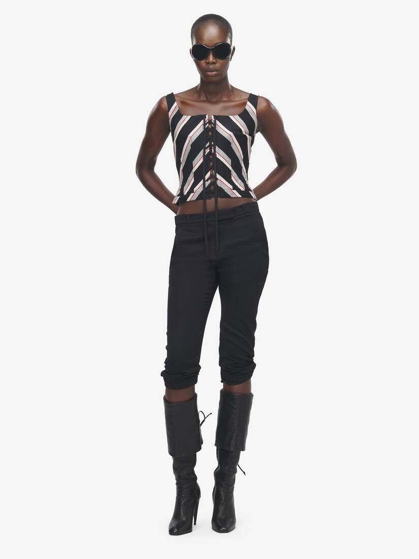 Chevron Stripe Corset Top | Alexander McQueen - image 2