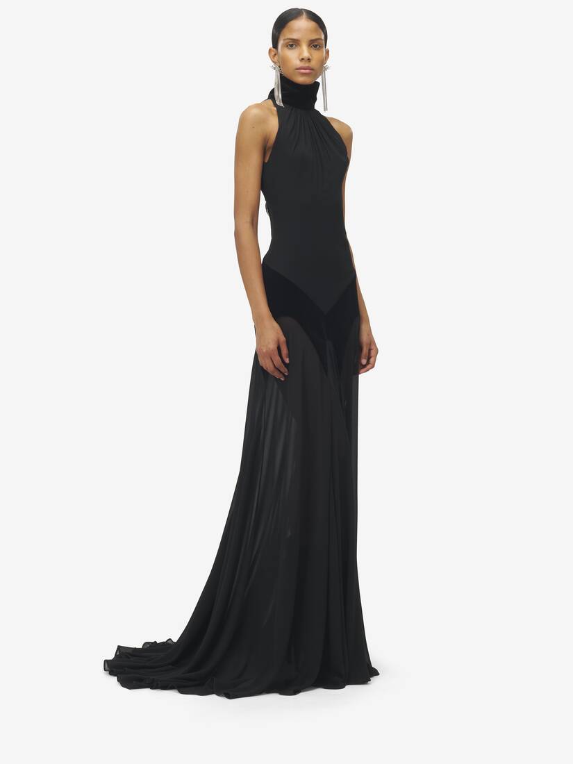 Silk Georgette Evening Dress