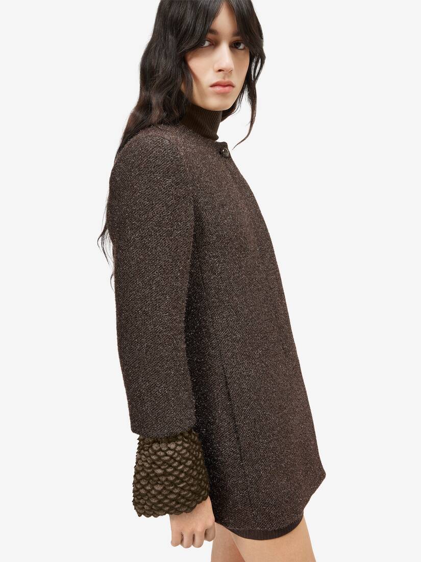 Metallic Tweed Coat | Alexander McQueen - image 5