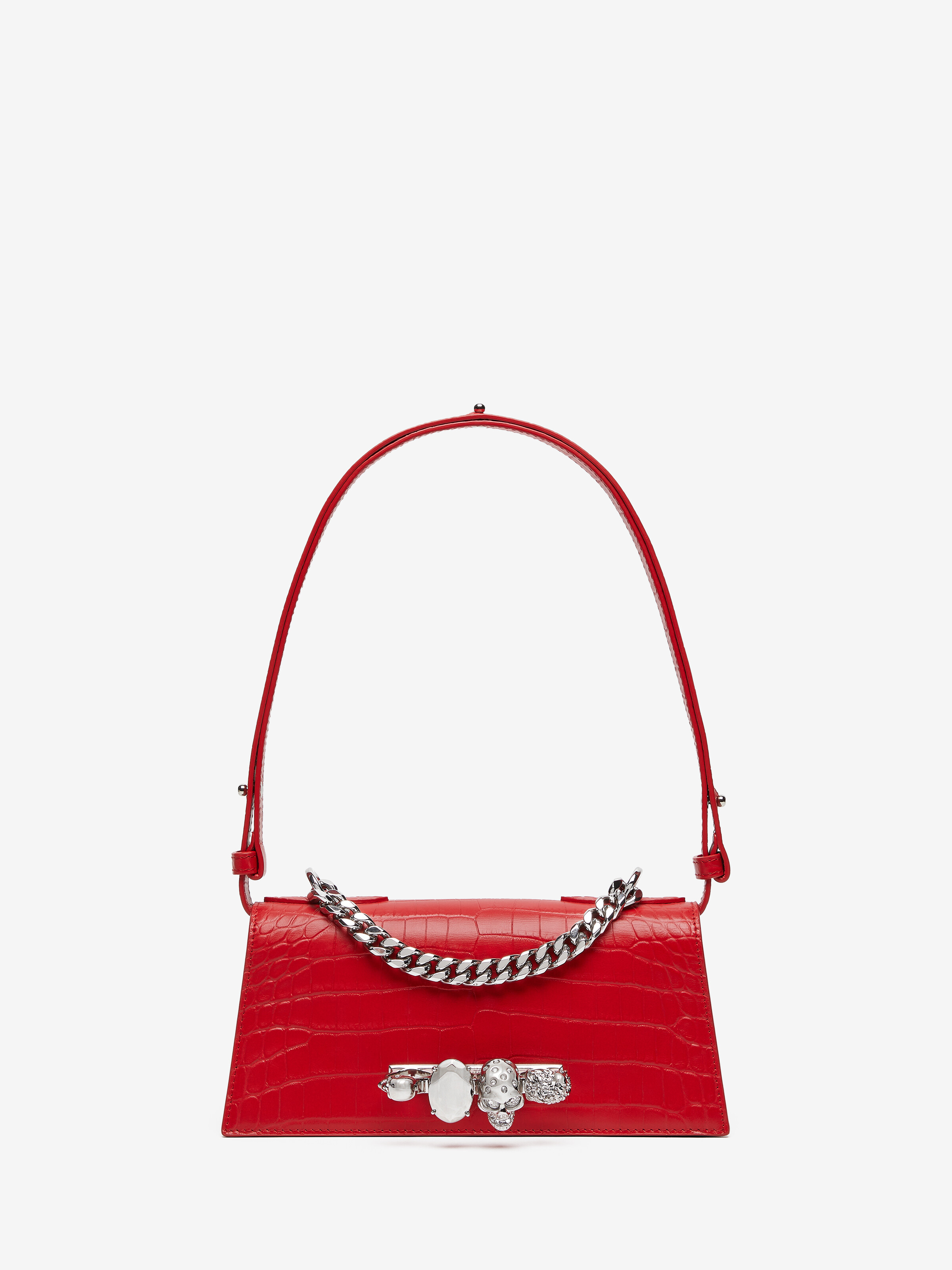 Women's Jewelled Mini in Red in Calf Leather | Alexander McQueen - image 1