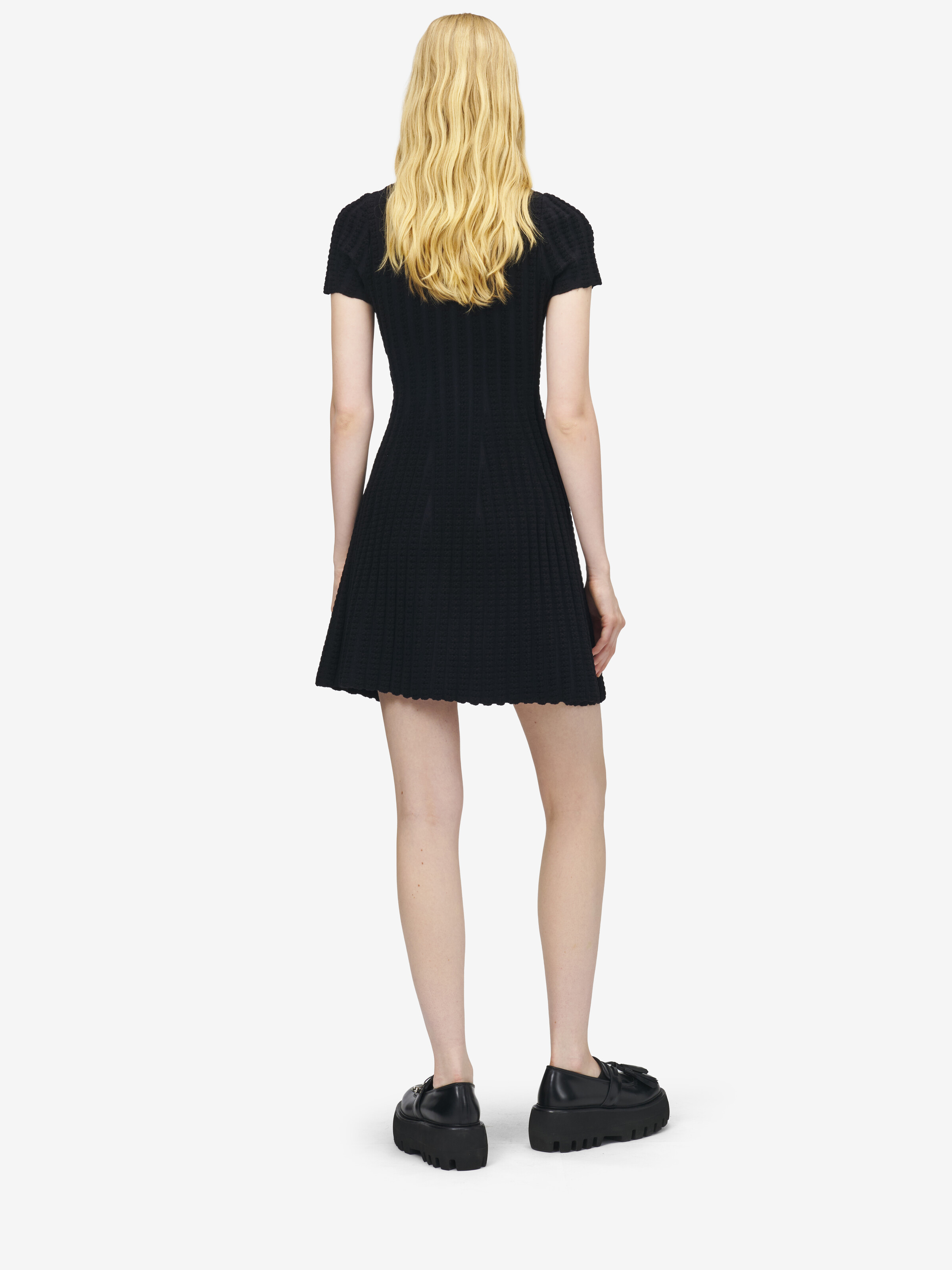 Minikleid mit Chenille-Streifen