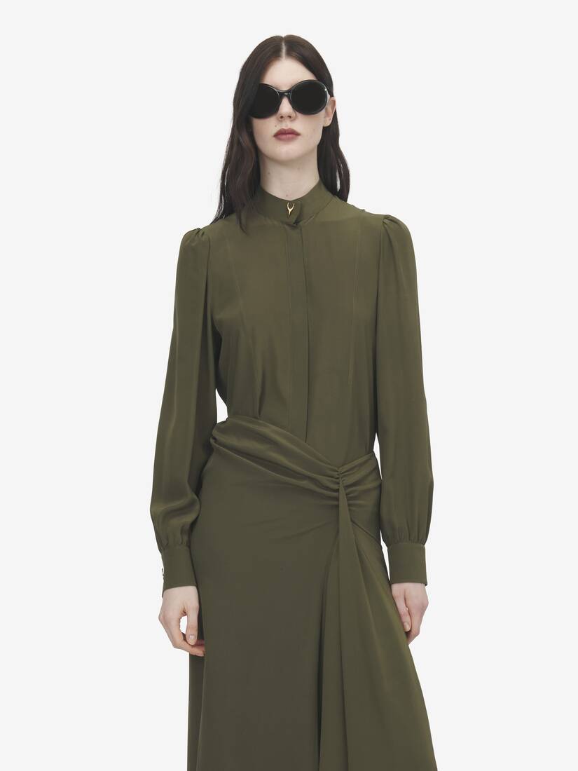 Wishbone Silk Shirt | Alexander McQueen - image 5