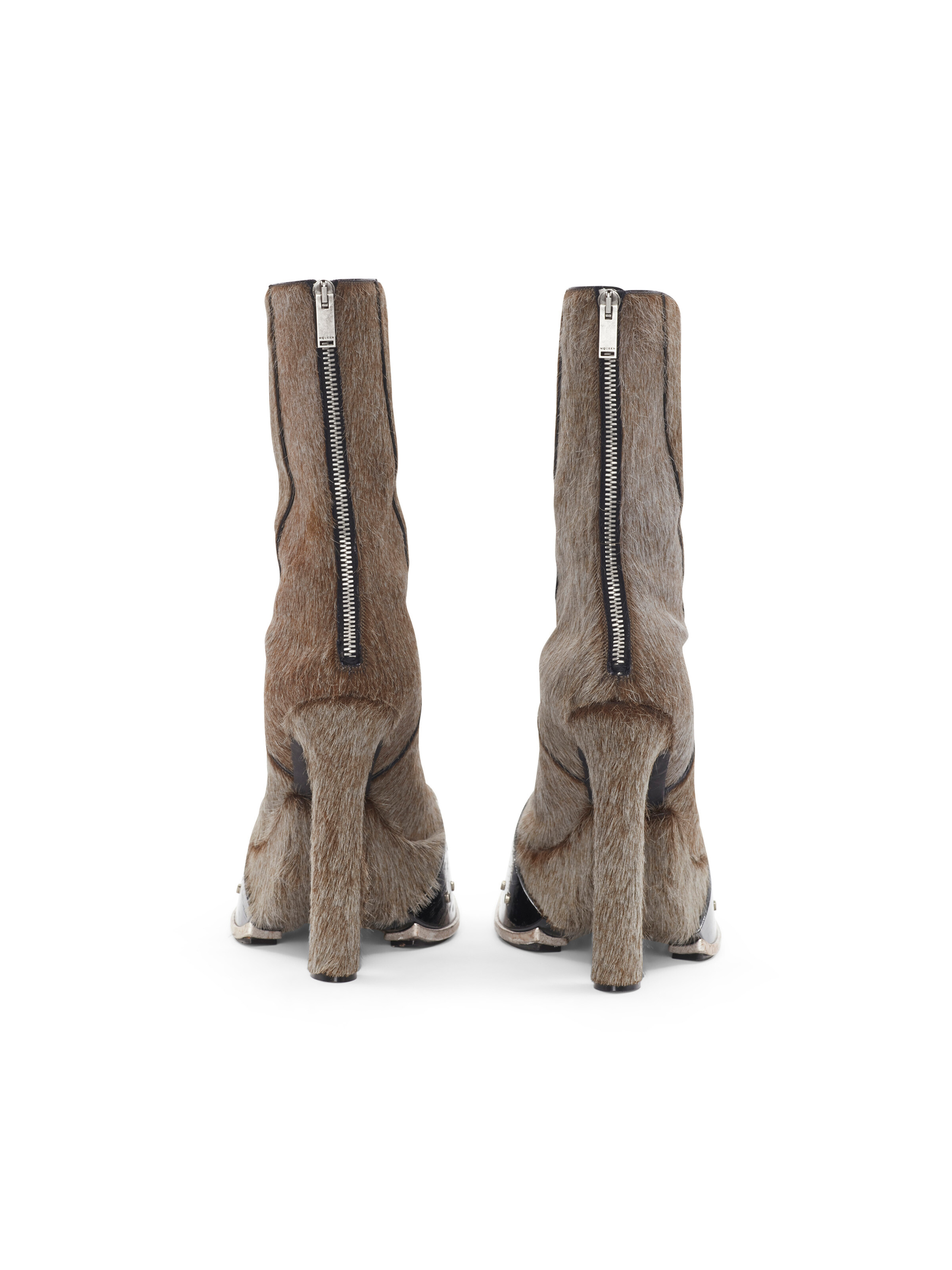 Women's Hoof Boot in Brown in Calf Leather | Alexander McQueen - image 4