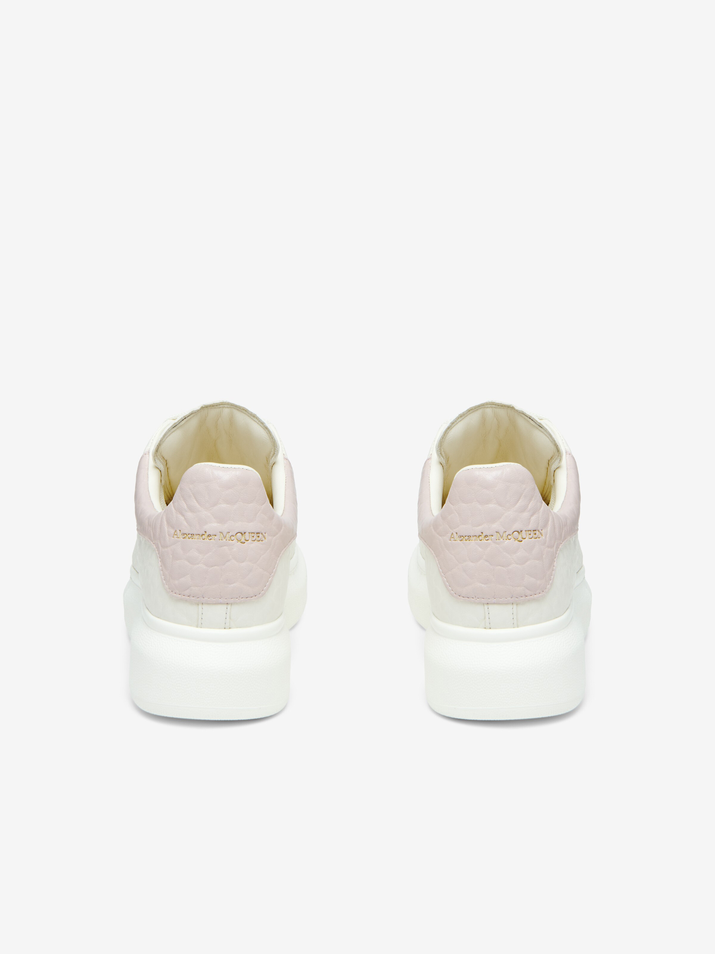 Women's Oversized Sneaker in Off White/Pink in Shearling | Alexander McQueen - image 2