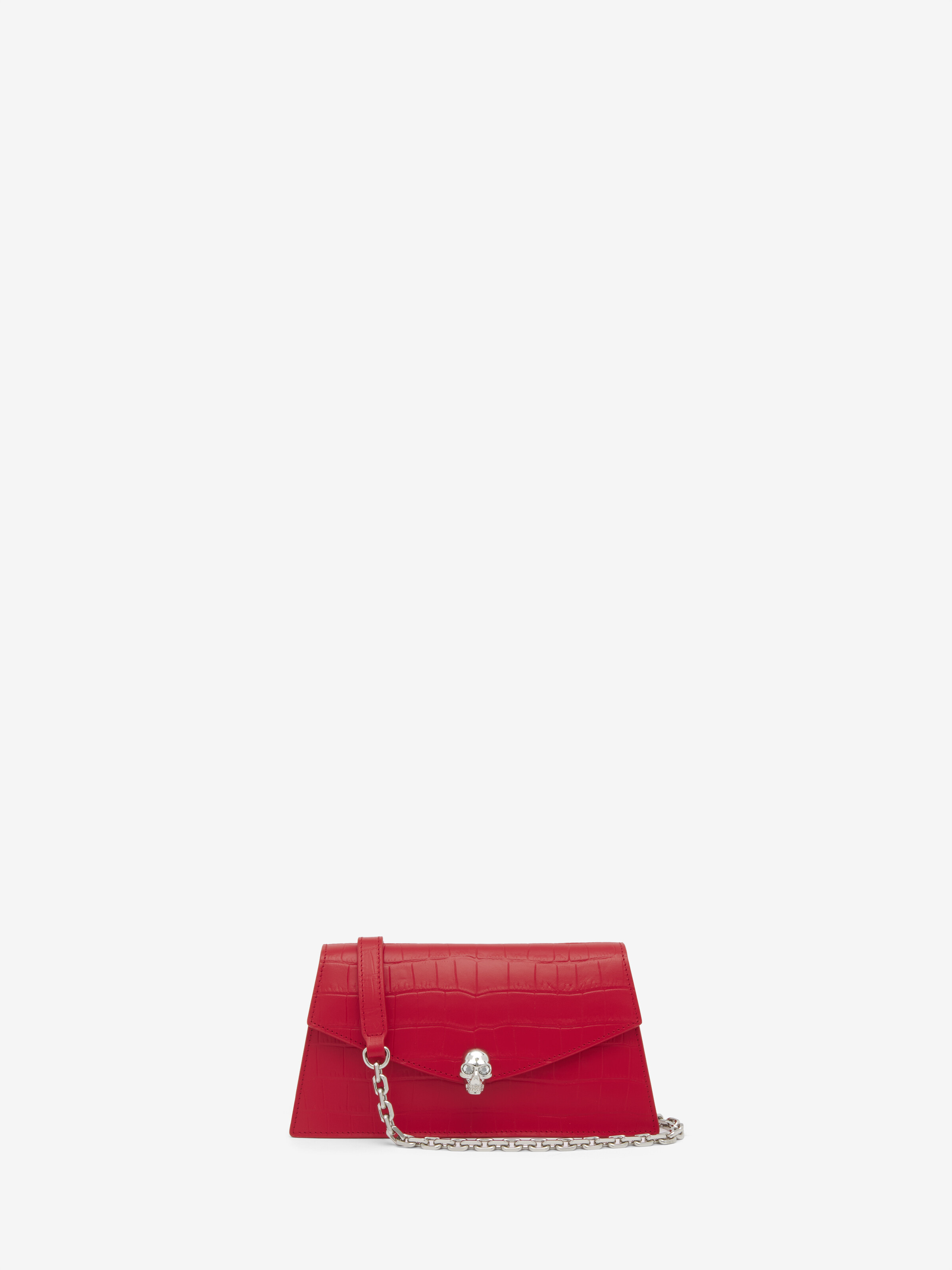 Women's Skull Mini in Red in Calf Leather | Alexander McQueen - image 1