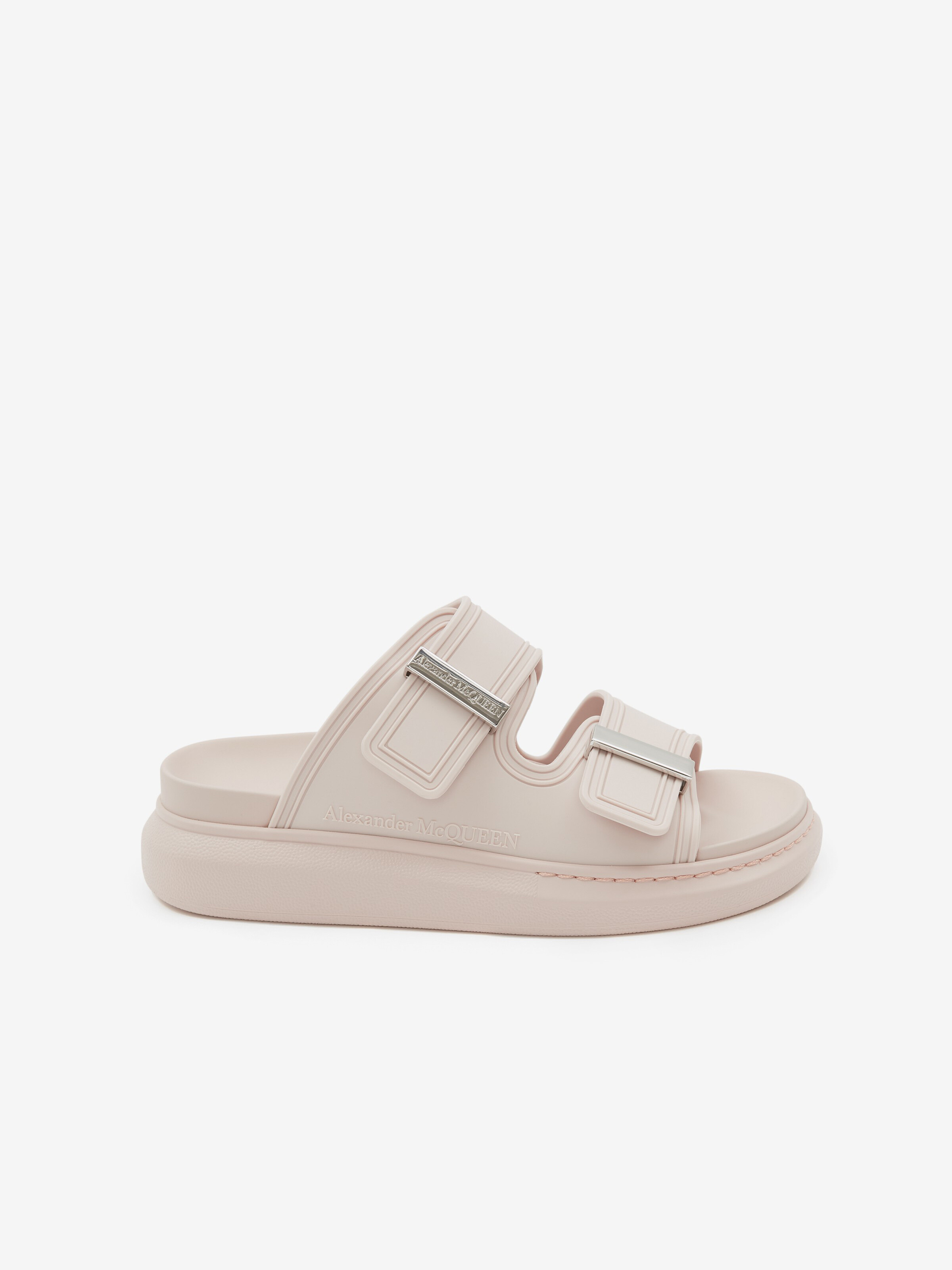 Women's Hybrid Slide in Tea Rose in Rubber | Alexander McQueen - image 1