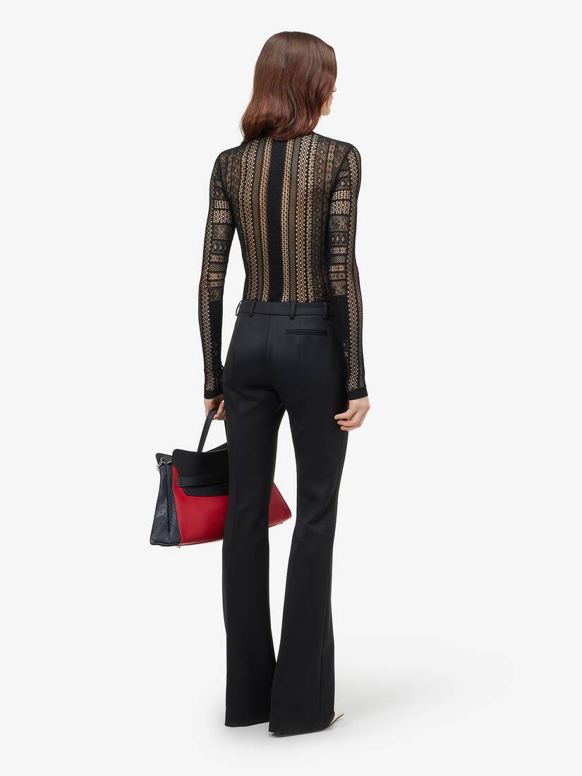 Viscose Knit Lace Top | Alexander McQueen - image 4