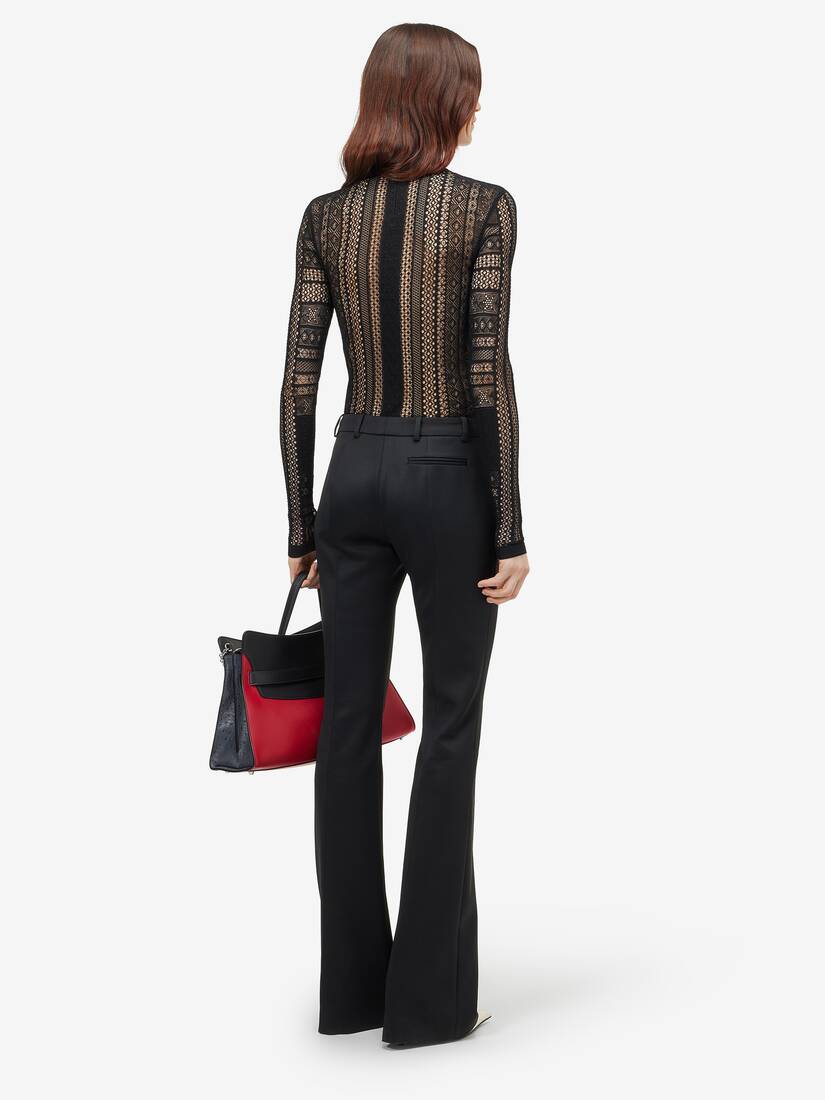 Viscose Knit Lace Top | Alexander McQueen - image 4