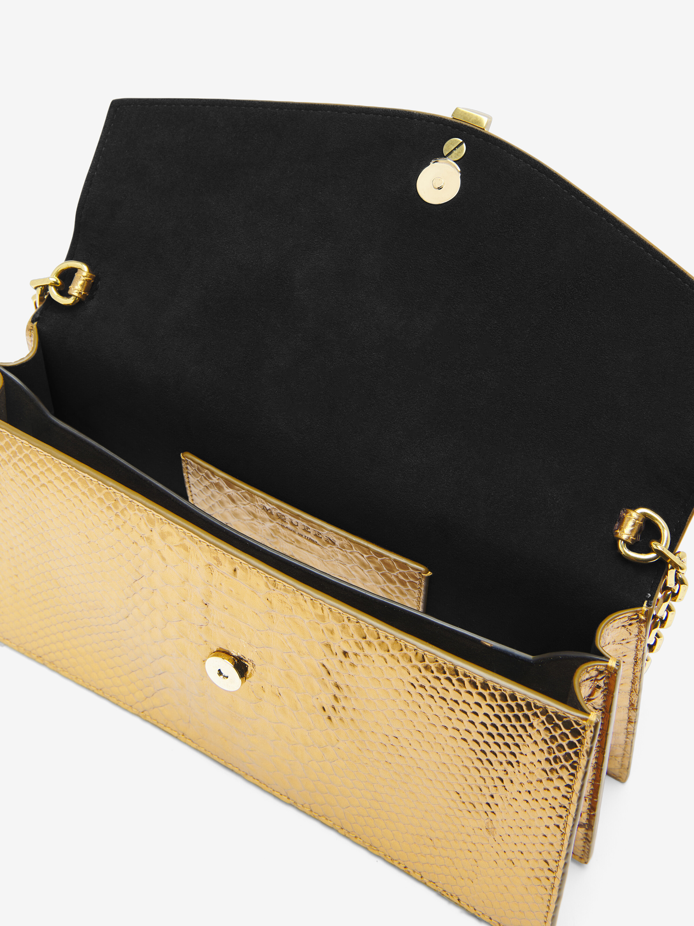 Women's Skull Top Handle in Gold in Calf Leather | Alexander McQueen - image 5