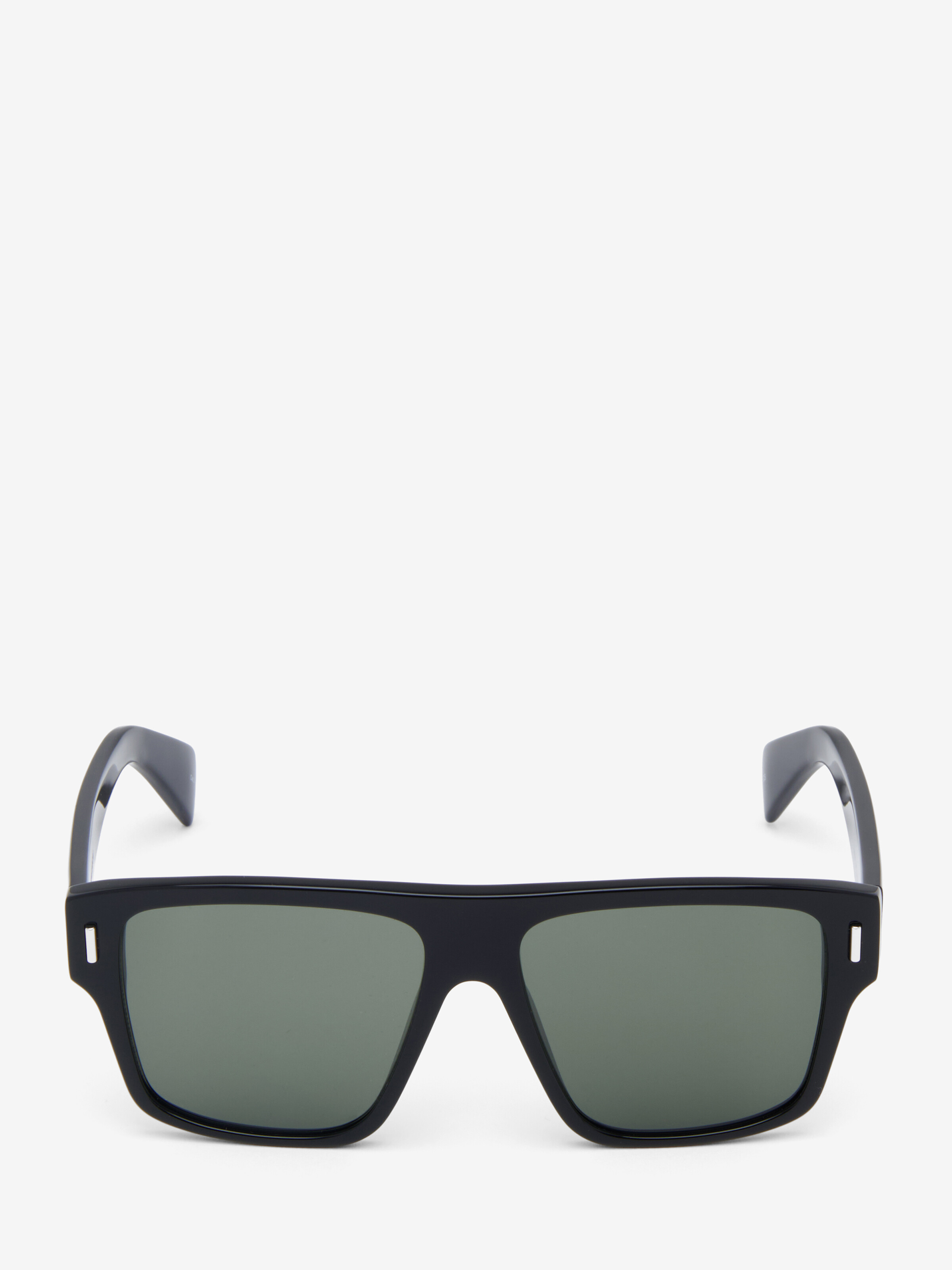 Women's T-Bar Rivet Square Sunglasses in Black in Recycle Acetate & Bio Nylon Lens | Alexander McQueen - image 1