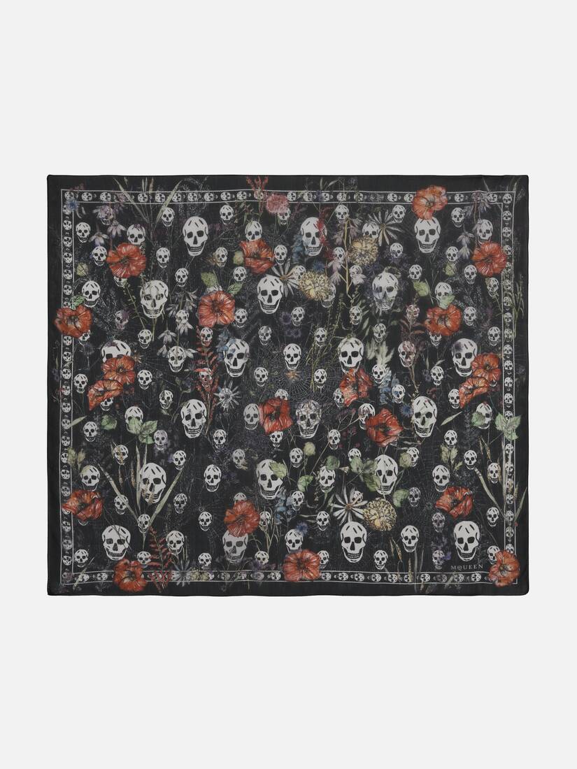 Skull & Spider Floral Scarf | Alexander McQueen - image 2