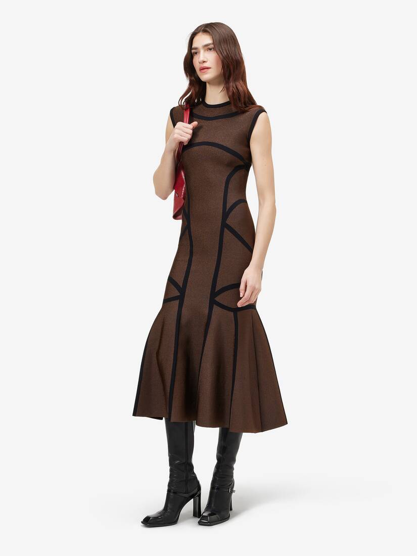 Anatomical Lines Knit Midi Dress | Alexander McQueen - image 3