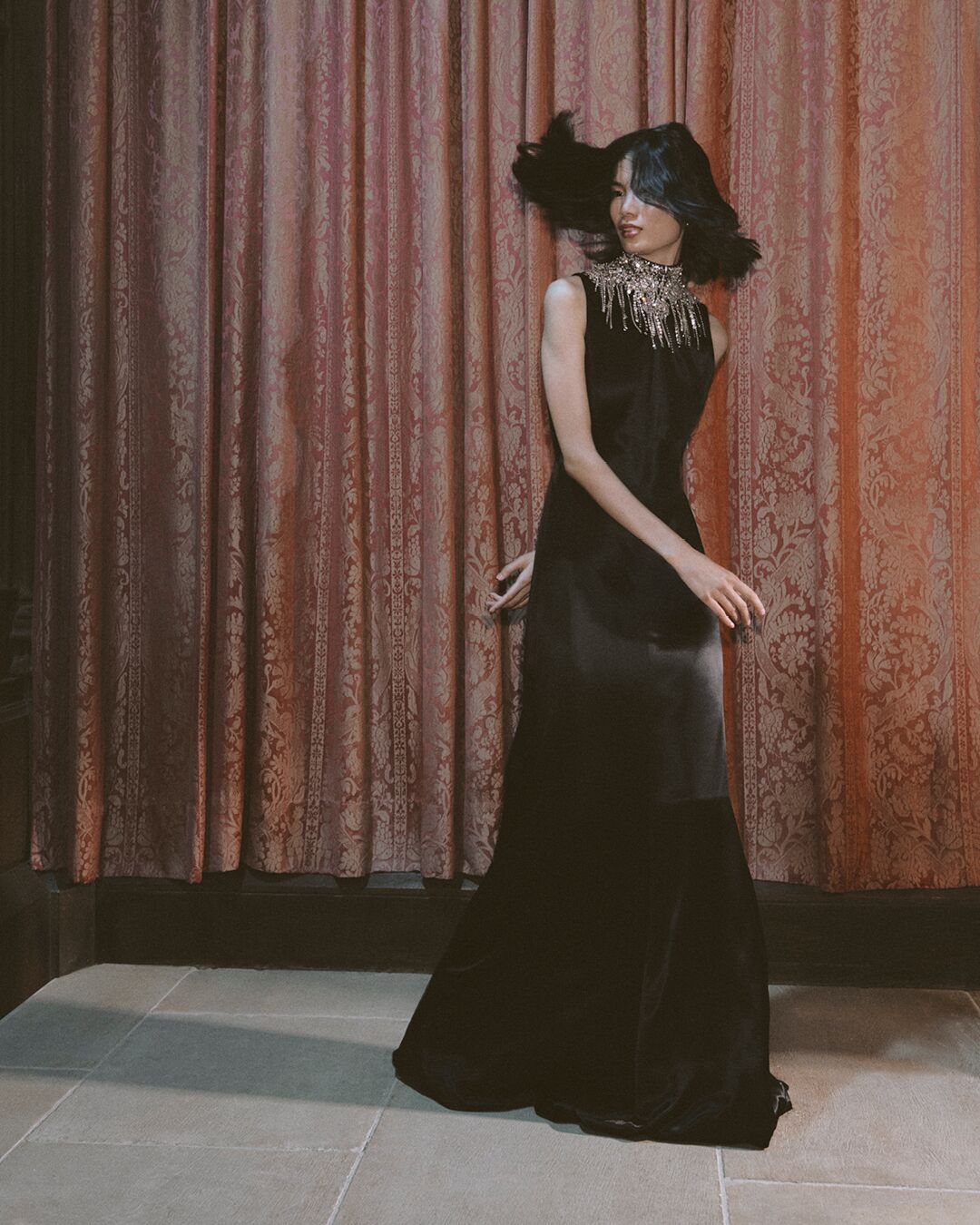 Chain Mail Embroidery Evening Dress Chain Mail Embroidery Evening Dress