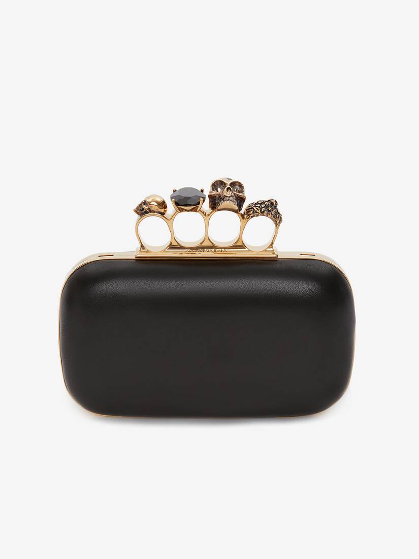 Knuckle Clutch With Chain — Black