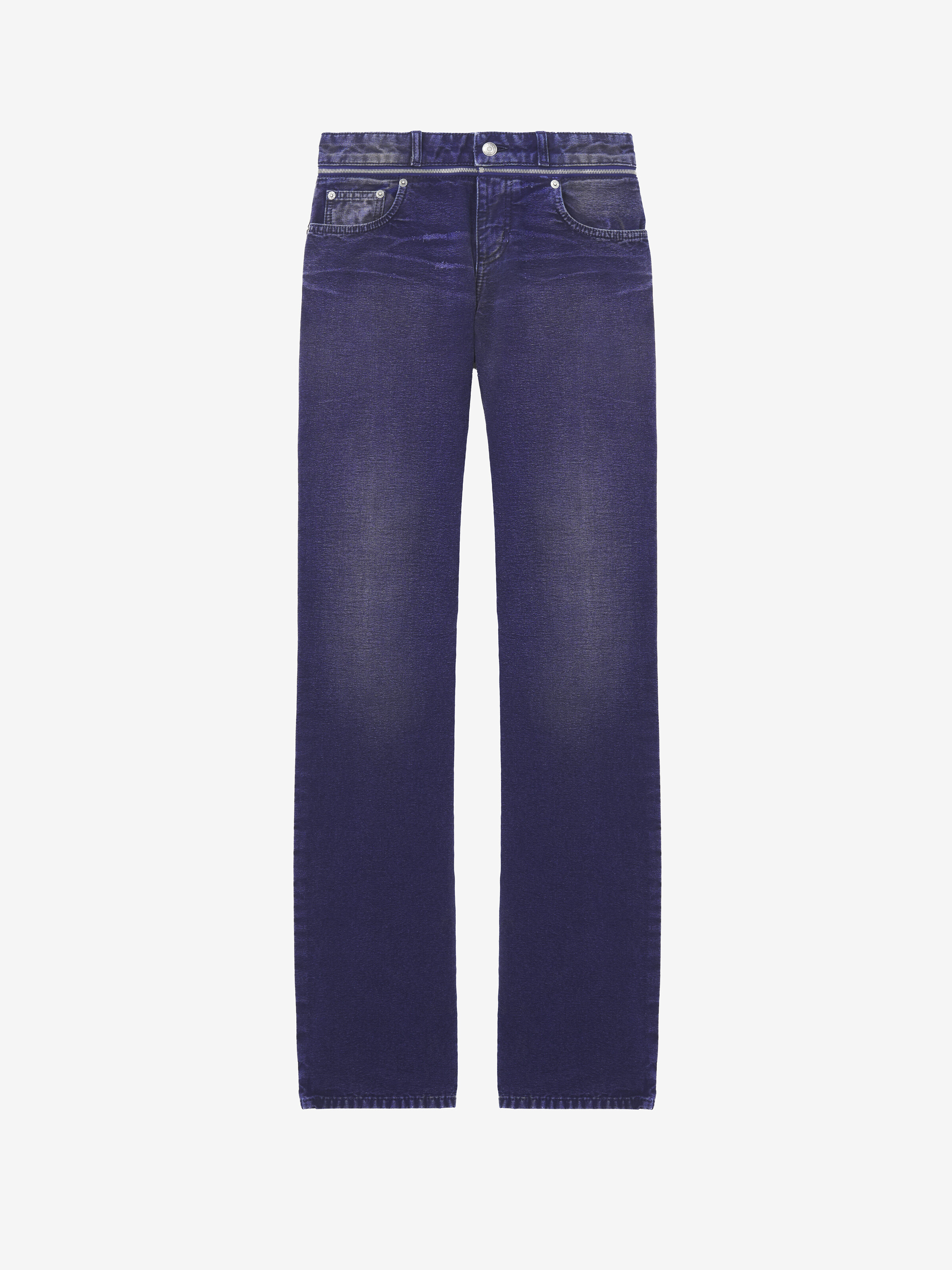Jean bootcut fendu et zippé pour Femme en Violet in 100% Coton | Alexander McQueen - image 1