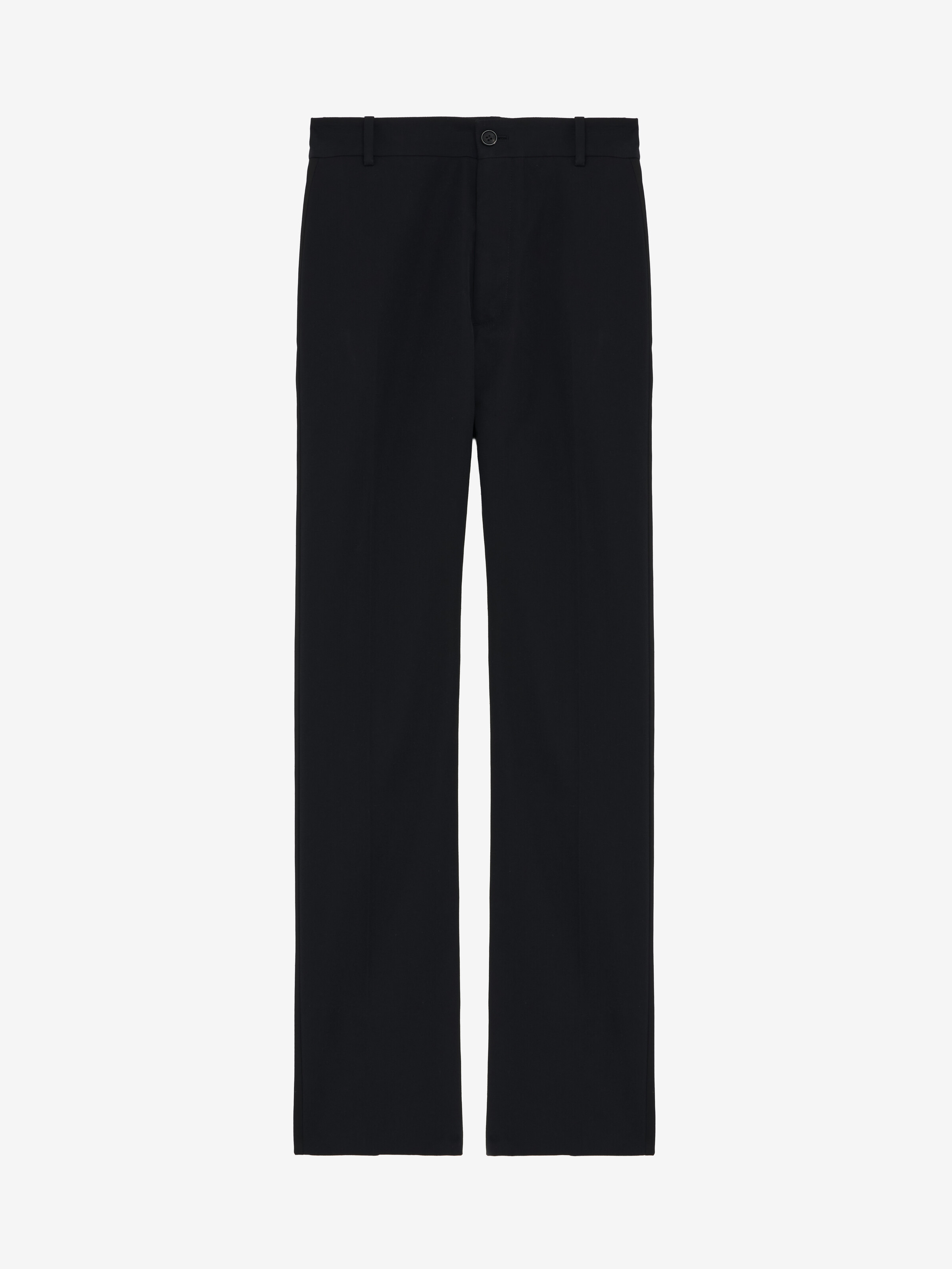 Men's Straight Leg Tailored Trousers in Black in 100% Cotton | Alexander McQueen - image 1