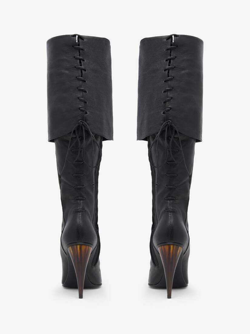 Horn Heel Knee-High Boot | Alexander McQueen - image 4