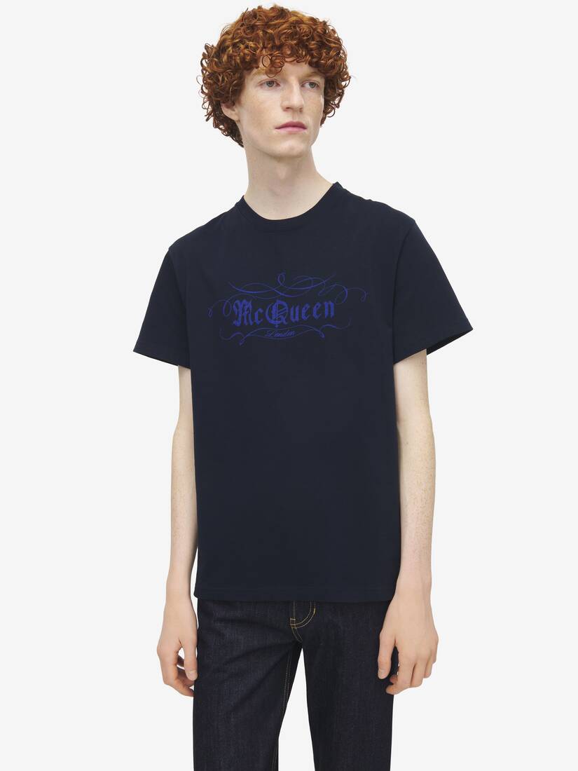 McQueen T-Shirt mit Skriptdruck | Alexander McQueen - image 6