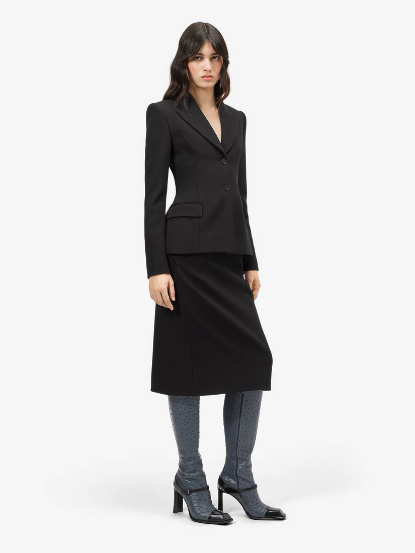Bonded crepe Single-breasted Jacket | Alexander McQueen - image 3