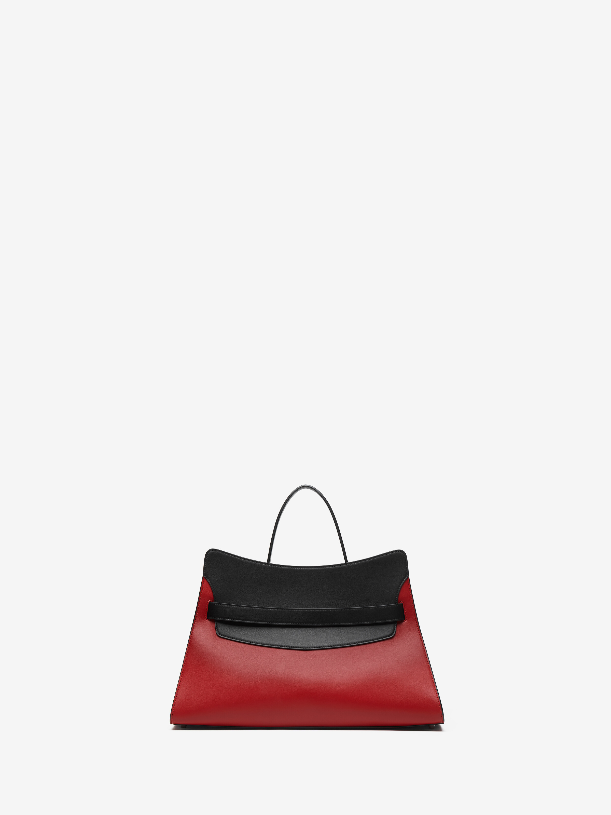Women's Locke Bag in Red/Black in Calf Leather | Alexander McQueen - image 4
