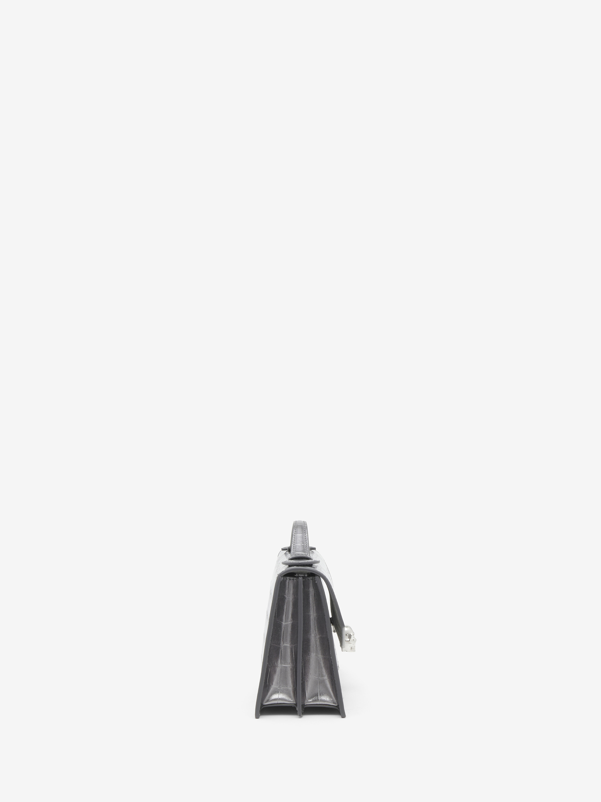 Women's Skull Top Handle in Dark Silver in Calf Leather | Alexander McQueen - image 3