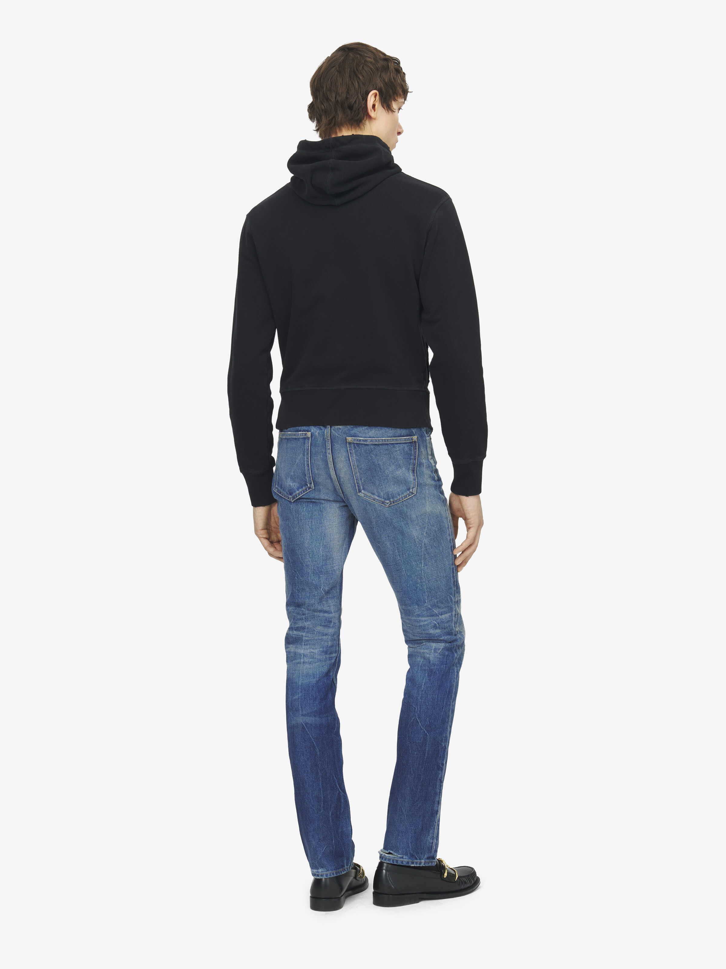Men's Hooded Zip Through Sweatshirt in Black in 100% Cotton | Alexander McQueen - image 4