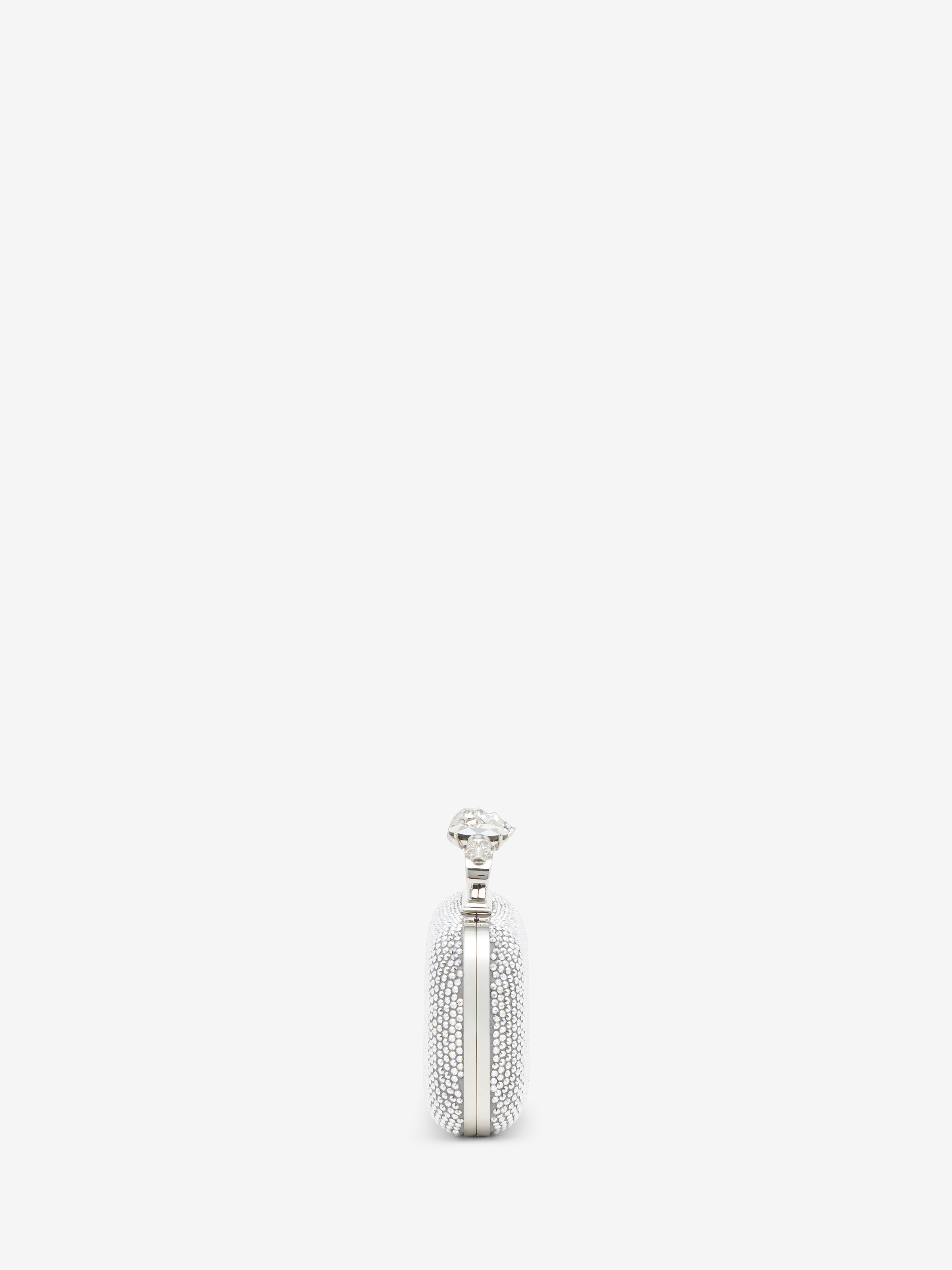 Women's Knuckle Clutch in Silver-finish in Calf Leather | Alexander McQueen - image 3